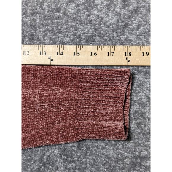 Express Tunic Pullover Sweater Women M Pink Chenille Super Soft Fabric R81 - Picture 12 of 12
